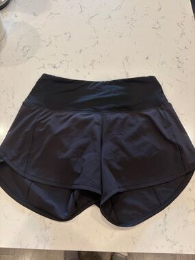 lululemon athletica Black Women's Running Shorts with Wide Waistband